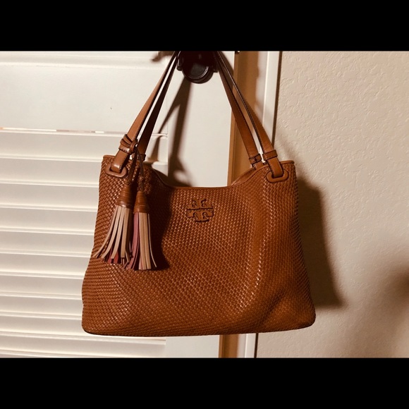 tory burch woven bag